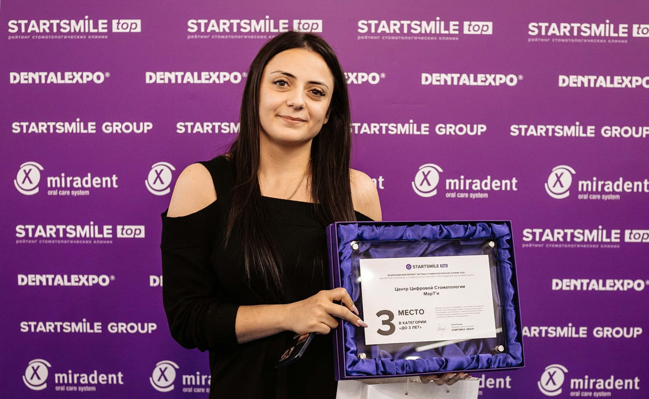 Победители Ежегодного рейтинга частных стоматологий России 2020 года Startsmile TOP